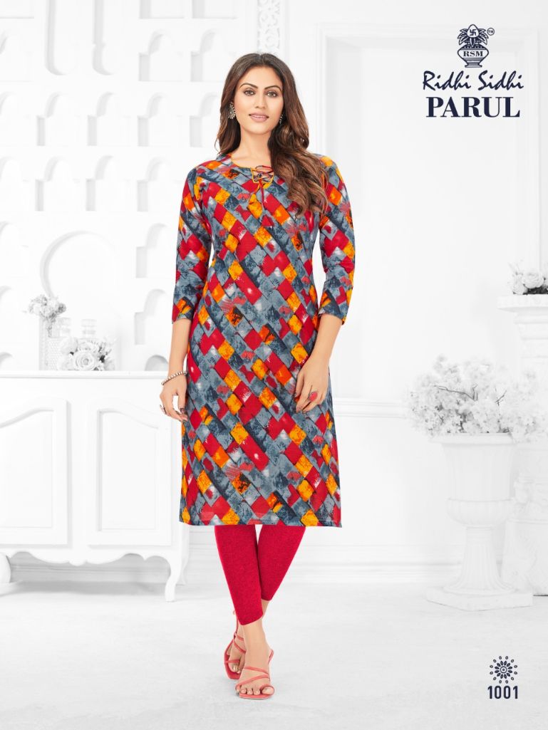 Ridhi Sidhi Parul 1 fancy Regular Wear Cotton Printed Long Kurti Collection